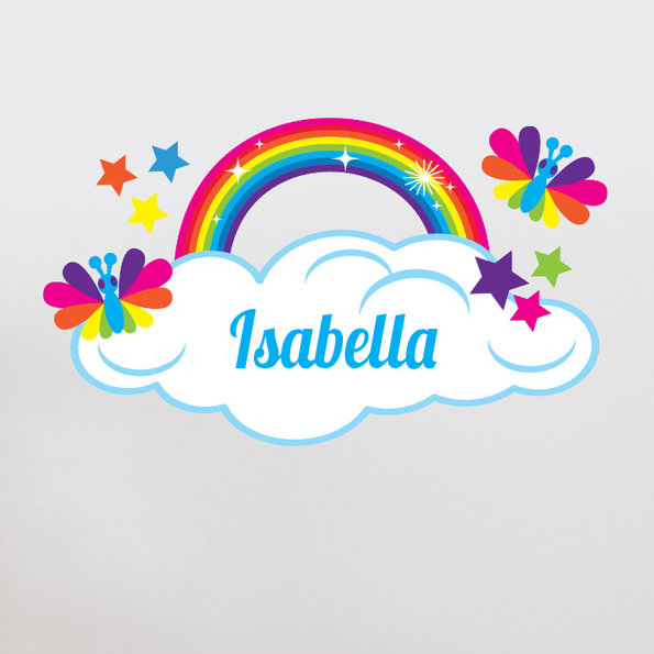 Sunny Decals Rainbow with Custom Name Personalized Wall Decal & Reviews